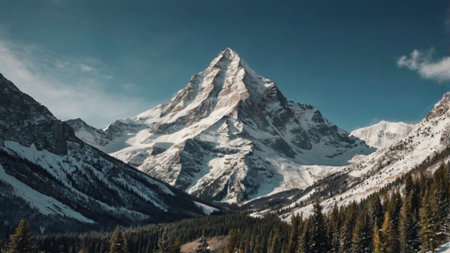 Panoramic view of Mount Matterhorn in Zermatt, Switzerland