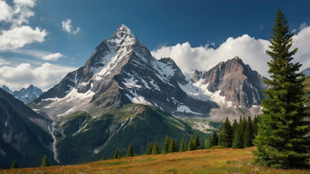 Matterhorn in Zermatt, Switzerland. Beautiful mountain landscape.の写真素材