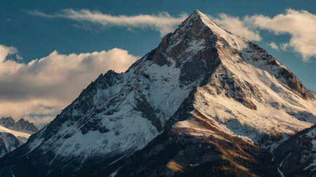 Mountain peak in Himalayas, Nepal, Asiaの写真素材