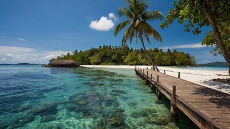 beautiful beach - nature and travel background