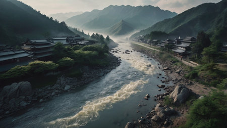 Zhuozhuang is a town in Guizhou Province, China.の写真素材