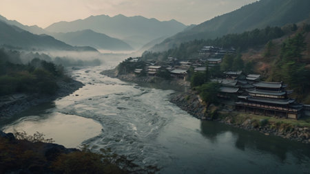 Hangzhou Qixian Mountain Scenic Area in China.の写真素材