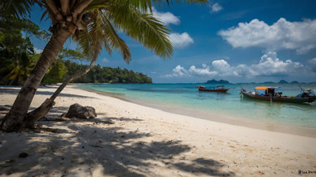 Tropical beach in Koh Lipe, Satun province Thailandの写真素材