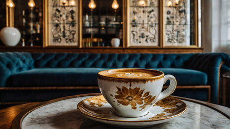 Coffee cup in coffee shop - Vintage effect style pictures.の写真素材