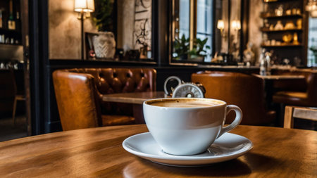 Coffee cup in coffee shop - vintage effect picture style pictures