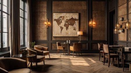 Luxury hotel lobby interior. 3d rendering, 3d illustration.の写真素材