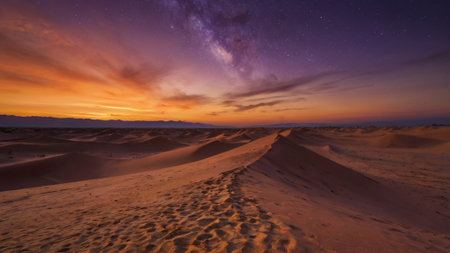 Dunes in the desert, long exposureの写真素材