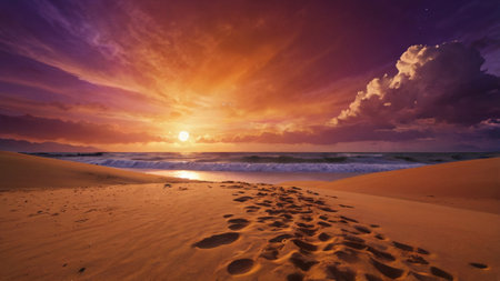 Sunset on the beach of Maspalomas Gran Canariaの写真素材