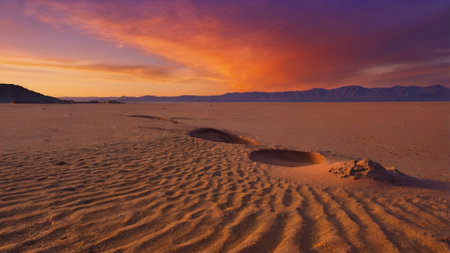 Sunset in the desertの写真素材