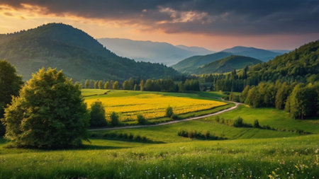 Beautiful summer landscape in the Carpathian mountains. Ukraine, Europe.