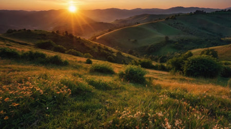 Beautiful summer landscape.の写真素材