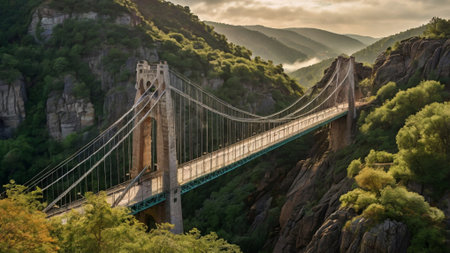 Clifton Suspension Bridge spanning the Avon Gorge and River Avon designed by Brunel and completed in 1864 in Bristol, UKの写真素材