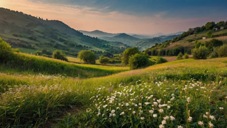 Beautiful summer landscape.の写真素材