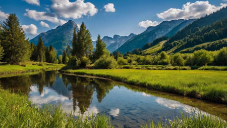 Landscape with a river.