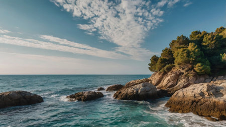 Beautiful landscape of the Mediterranean Sea.の写真素材