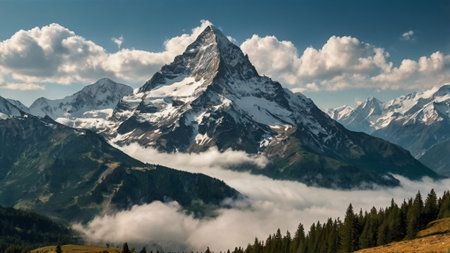 Panoramic view of mount Matterhorn, Zermatt, Switzerland