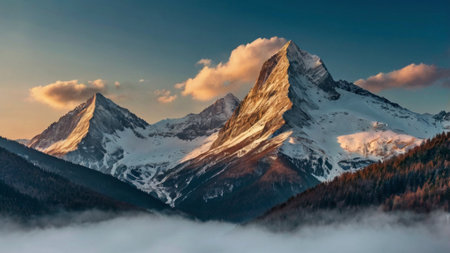 Panoramic view of Matterhorn, Zermatt, Switzerlandの写真素材