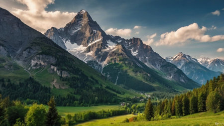 Panoramic view of the mountains.
