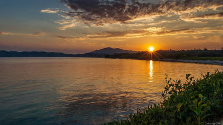 Sunset on the island of Koh Samui, Surat Thani, Thailandの写真素材