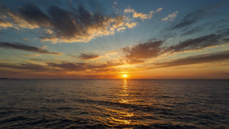 Beautiful sunset over the sea. Sunset over the sea. Beautiful sunset over the sea.