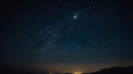 Milky way galaxy with stars and space dust in the universe.の写真素材