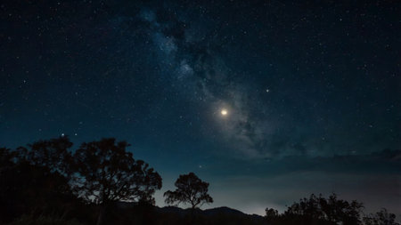 Night sky with stars and milky way. Night sky with stars
