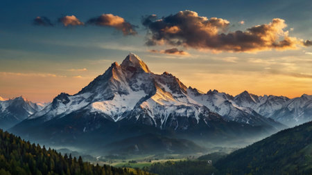 Matterhorn mountain at sunrise, Zermatt, Switzerland.
