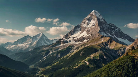 Beautiful view of the Matterhorn mountain in Zermatt, Switzerland