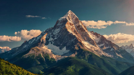 Matterhorn peak in Nepalの写真素材