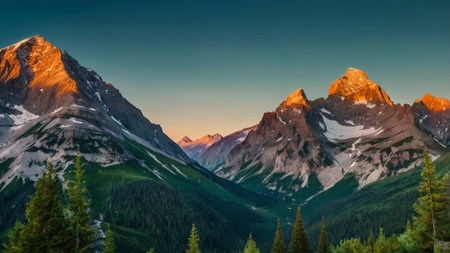 Panoramic view of Mount Fitz Roy at sunrise, Patagonia, Argentinaの写真素材
