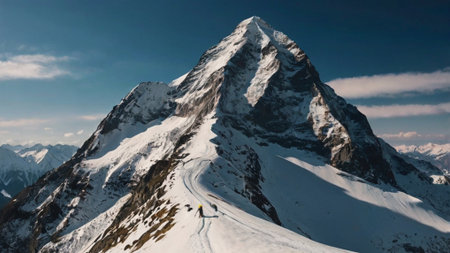 Panoramic view of Mont Blanc massif, Chamonix, France