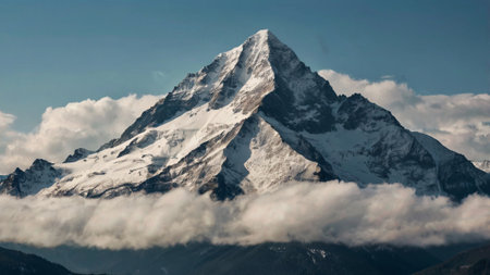 Matterhorn peak in Annapurna region, Nepalの写真素材