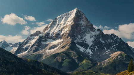 Matterhorn in the Swiss Alps. View from Zermatt.の写真素材