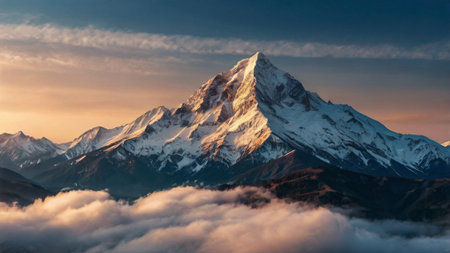 Matterhorn peak, Nepalの写真素材