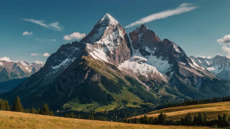 Matterhorn peak in the Swiss Alps, Zermatt, Switzerland