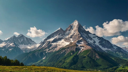 Matterhorn mountain in the Swiss Alps. View from Zermatt.の写真素材