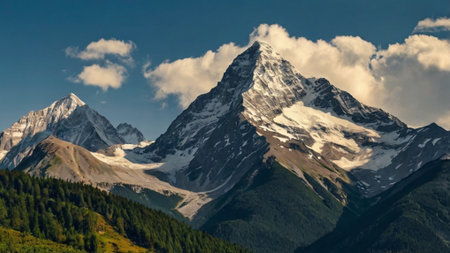 Mountain landscape in the Jungfraujoch, Switzerland.