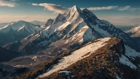 Panoramic view of Mount Everest and Himalayas, Nepal