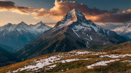 Panoramic view of mount Matterhorn, Zermatt, Switzerlandの写真素材
