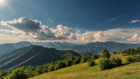 beautiful summer landscape in the Carpathian Mountains. Ukraine, Europe