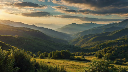 Beautiful summer landscape in the Carpathian Mountains, Ukraine.