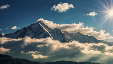Mountains in Himalayas, Annapurna Conservation Area, Nepal