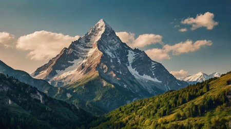 Panoramic view of mount Matterhorn, Zermatt, Switzerland