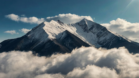 Mountains in the clouds.