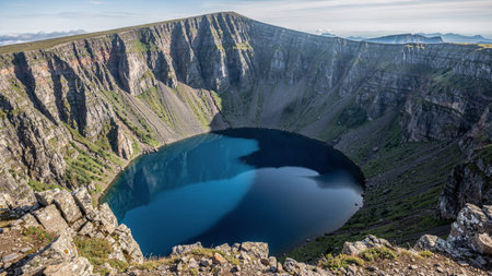 The Crater of the volcano of Fagaras in Romania.