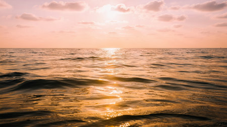 Sunset on the sea. Beautiful sunset on the sea. The sun reflected in the water.