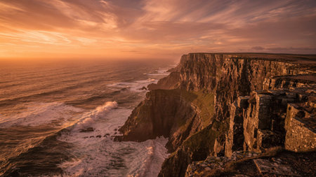 A powerful and cinematic vision of nature at its most dramatic and untamed, showcasing towering glacial mountains with vivid blue ice, secluded beaches where dense jungle meets turquoise water, ancient moss draped forests bathed in gentle light, peaceful cherry blossom canopies raining soft pink petals, and sweeping countryside meadows sparkling with fresh morning dew under golden sunlight.