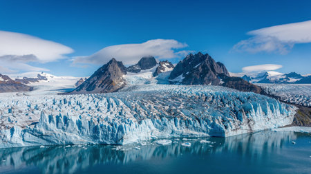 Panoramic view of the Perito Moreno Glacier in Patagonia, Argentina