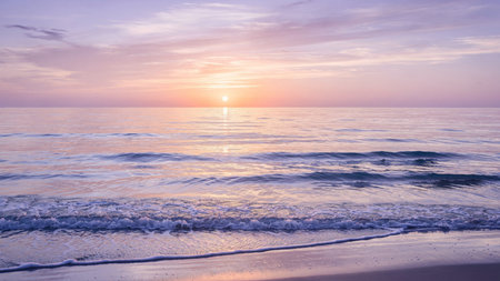Beautiful sunset on the beach. Sunset over the sea. Sunset over the sea.
