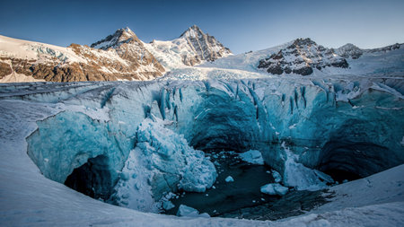 Glacier in Cordillera Blanca, Patagonia, Argentina